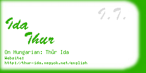 ida thur business card